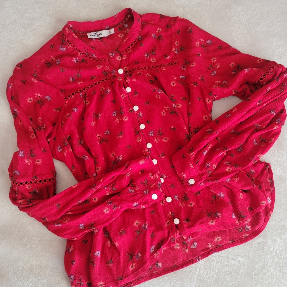 Red Hollister long sleeve